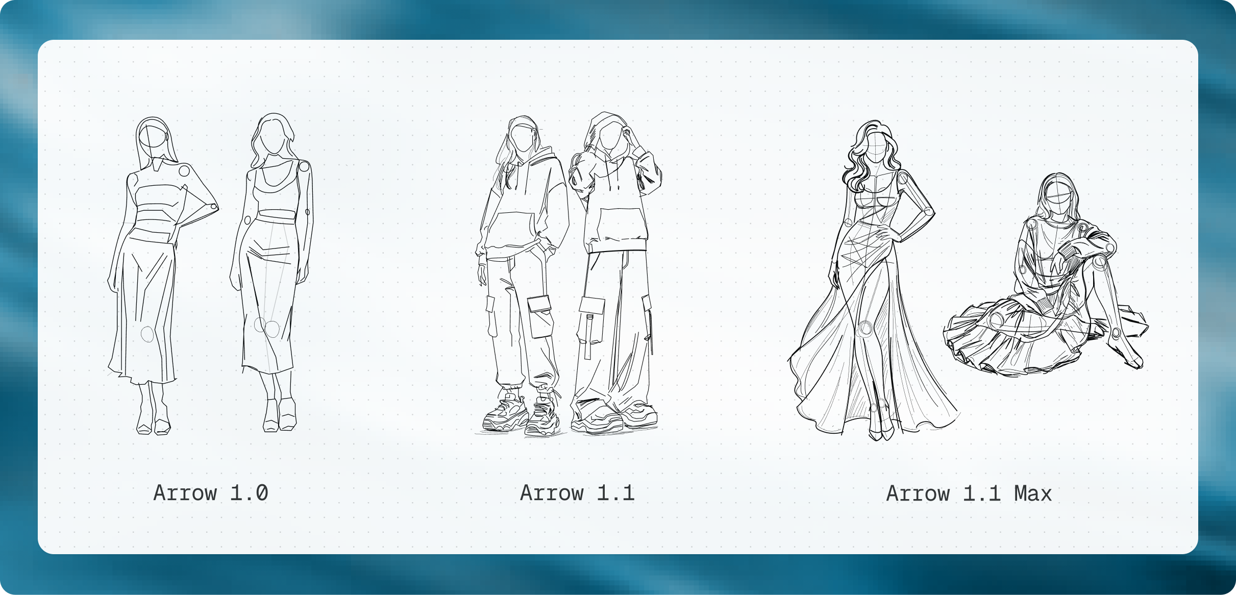 Fashion flat sketches